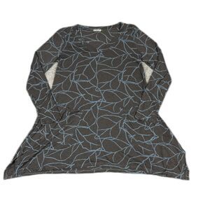 Chalet et Ceci Tunic Top Womens Small Long Sleeve Artsy Lagenlook Shirt